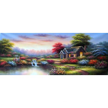 Jardim pintura a óleo bonita paisagem China Home Decor Atacado (ERL-066)